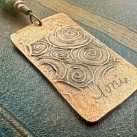 Saint Brigid's Cross, Copper & Connemara Marble Pendant, Irish Celtic Jewelry, Brigit Bridget, St Brigid of Kildare, Irish Cross, Imbolc