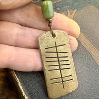 Love Ogham Bronze Charm, Grá Irish Love, Irish Gaelic, 8th Wedding Anniversary, Irish Celtic Jewelry, Celtic Witch, Pagan Love, Hand Carved