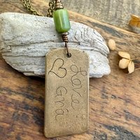 Love Ogham Bronze Charm, Grá Irish Love, Irish Gaelic, 8th Wedding Anniversary, Irish Celtic Jewelry, Celtic Witch, Pagan Love, Hand Carved