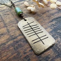 Love Ogham Bronze Charm, Grá Irish Love, Irish Gaelic, 8th Wedding Anniversary, Irish Celtic Jewelry, Celtic Witch, Pagan Love, Hand Carved