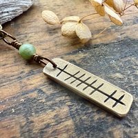 Love Ogham Bronze Charm, Grá Irish Love, Irish Gaelic, 8th Wedding Anniversary, Irish Celtic Jewelry, Celtic Witch, Pagan Love, Hand Carved