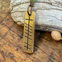 Love Ogham Bronze Charm, Grá Irish Love, Irish Gaelic, 8th Wedding Anniversary, Irish Celtic Jewelry, Celtic Witch, Pagan Love, Hand Carved