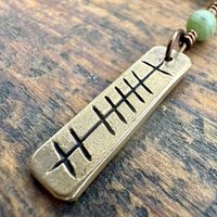 Love Ogham Bronze Charm, Grá Irish Love, Irish Gaelic, 8th Wedding Anniversary, Irish Celtic Jewelry, Celtic Witch, Pagan Love, Hand Carved