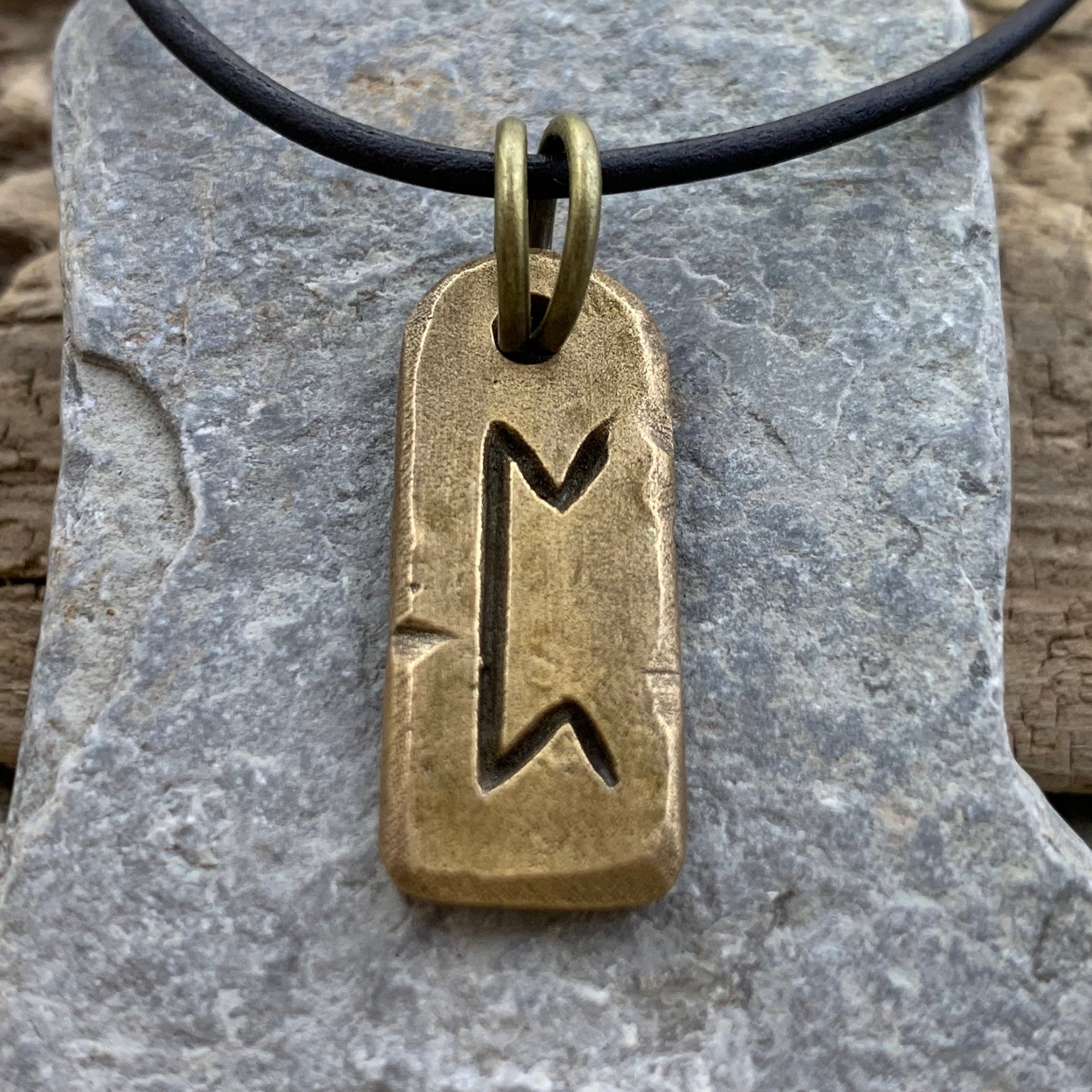 Perthro Rune, Nordic Runes, Bronze Rune Pendant, Viking Runes, Rune Charms, Rune Jewelry, Nordic Jewelry, Elder Futhark, Viking Jewelry