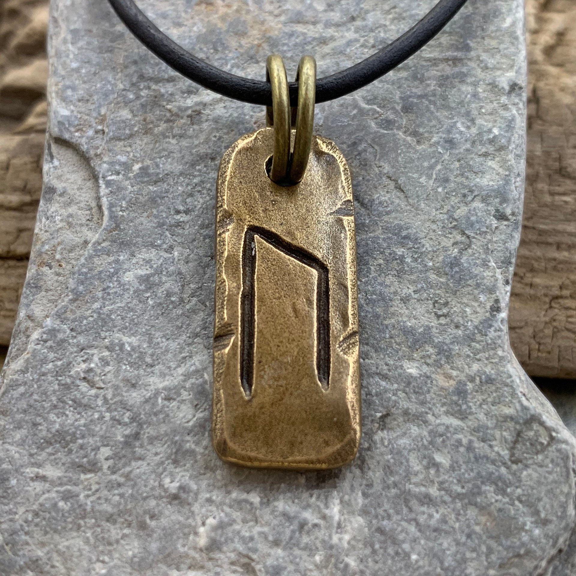 Uruz Rune, Bronze Charm, Men's Rune Jewelry, Rune Jewelry, Uruz Nordic Rune, Elder Futhark, Viking Jewelry, Soul Harbor Jewelry, Runes