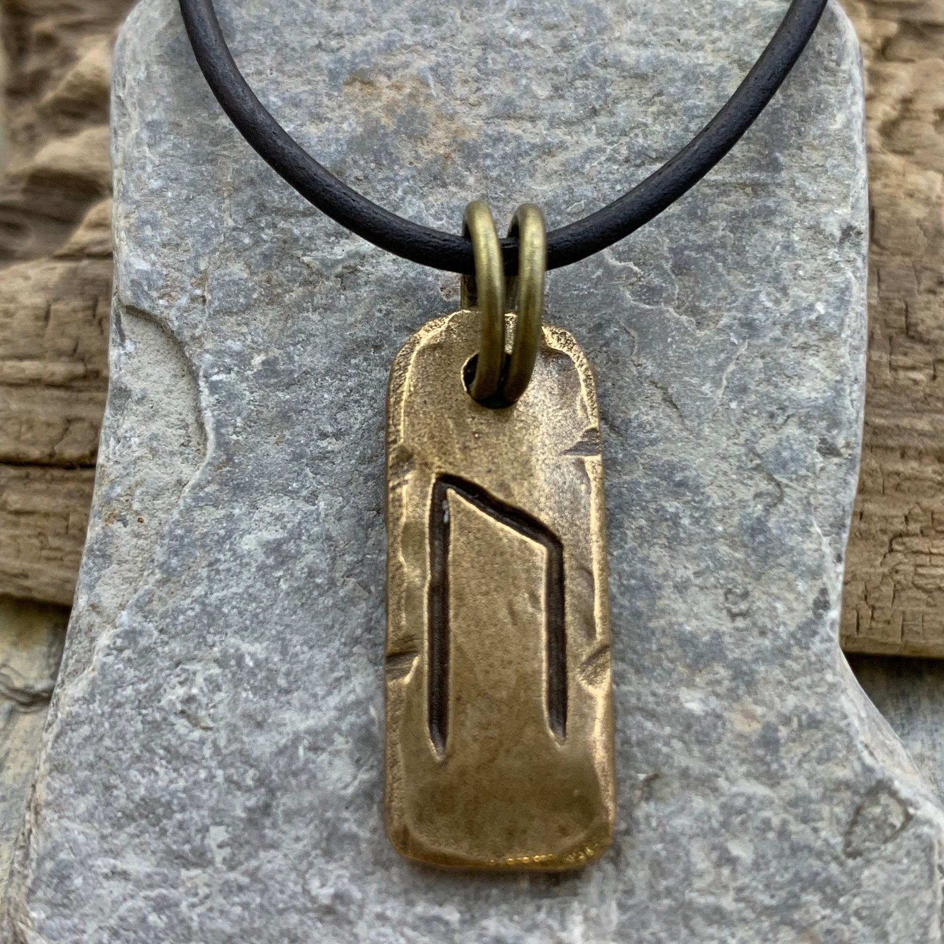 Uruz Rune, Bronze Charm, Men's Rune Jewelry, Rune Jewelry, Uruz Nordic Rune, Elder Futhark, Viking Jewelry, Soul Harbor Jewelry, Runes
