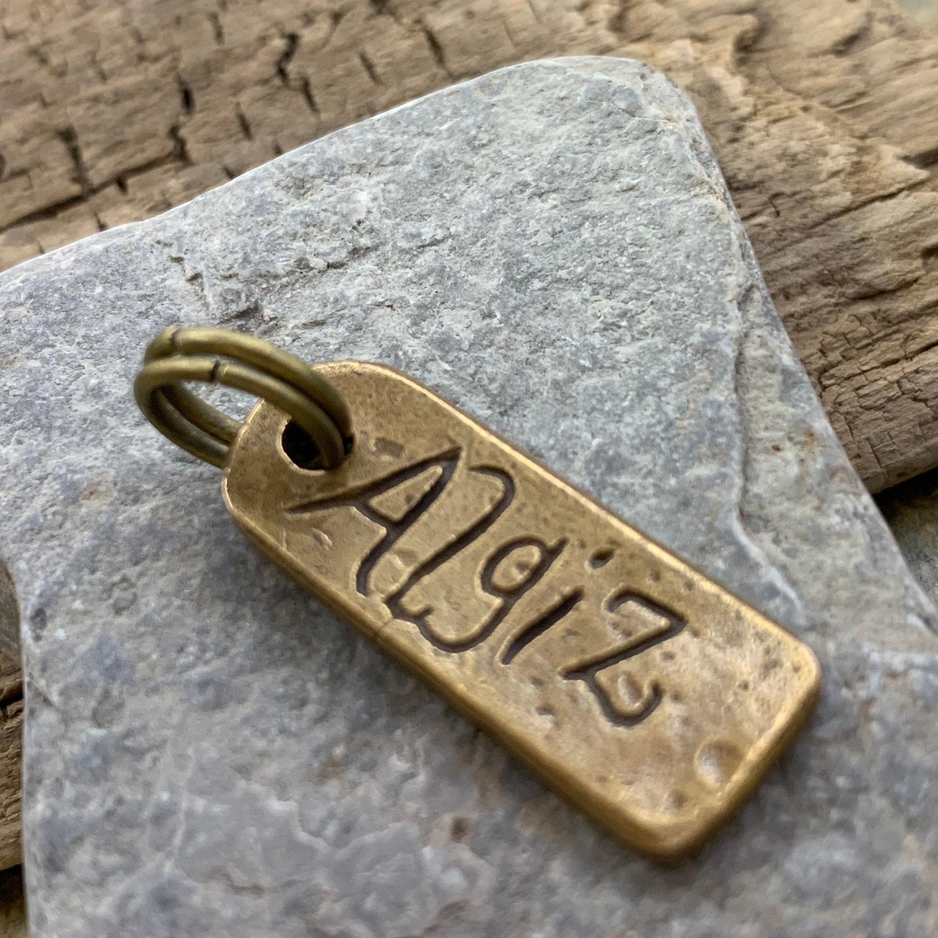 Algiz Rune, Bronze Rune Charm, Hand-Carved, Viking Pendant, Nordic Norse Jewelry, Elder Futhark, Leather & Vegan Cords, Unisex Jewelry