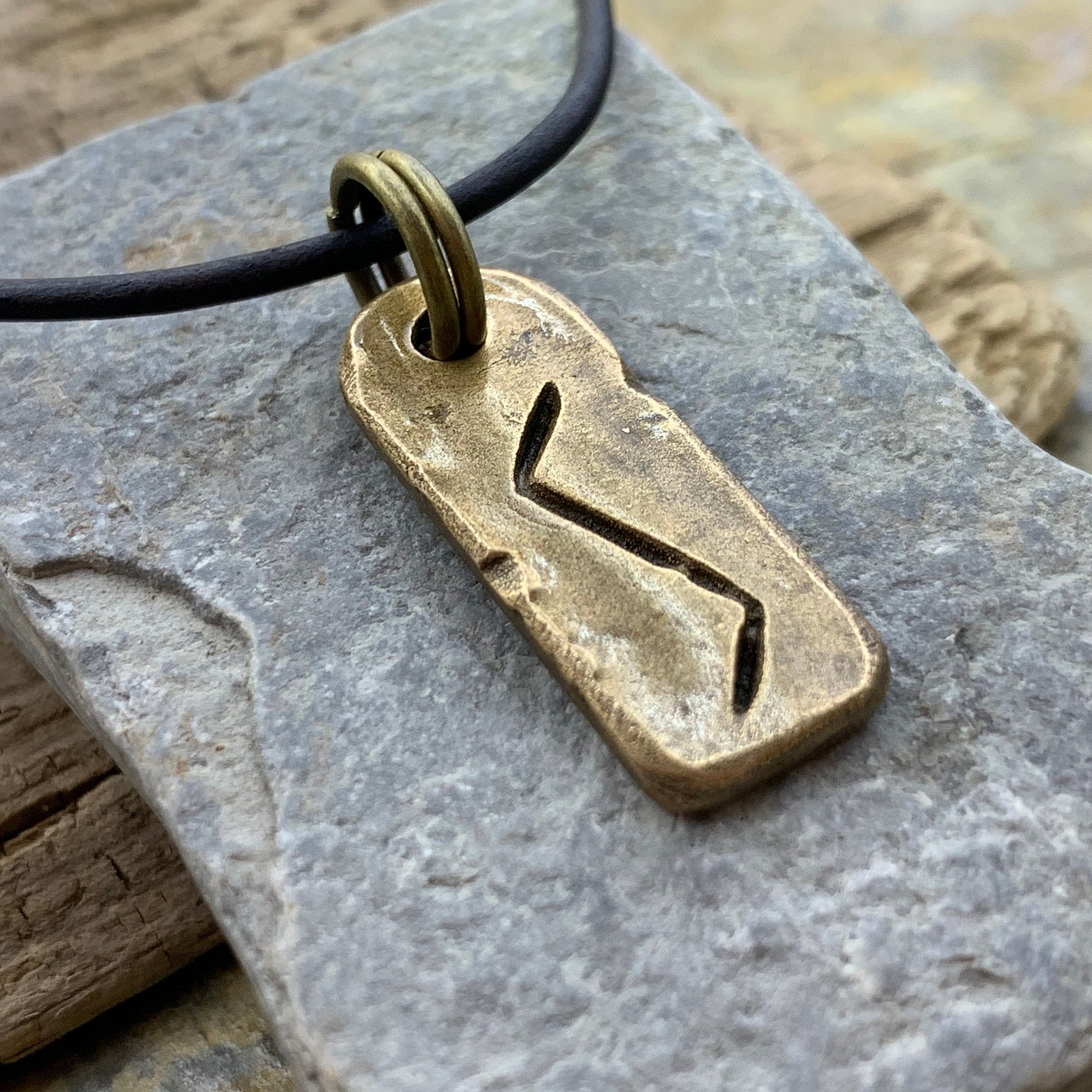 Sowilo Rune, Bronze Rune Pendant, Viking Jewelry, Viking Runes, Men's Rune Jewelry, Rune Jewelry, Nordic Jewelry, Elder Futhark, Sowilo Rune