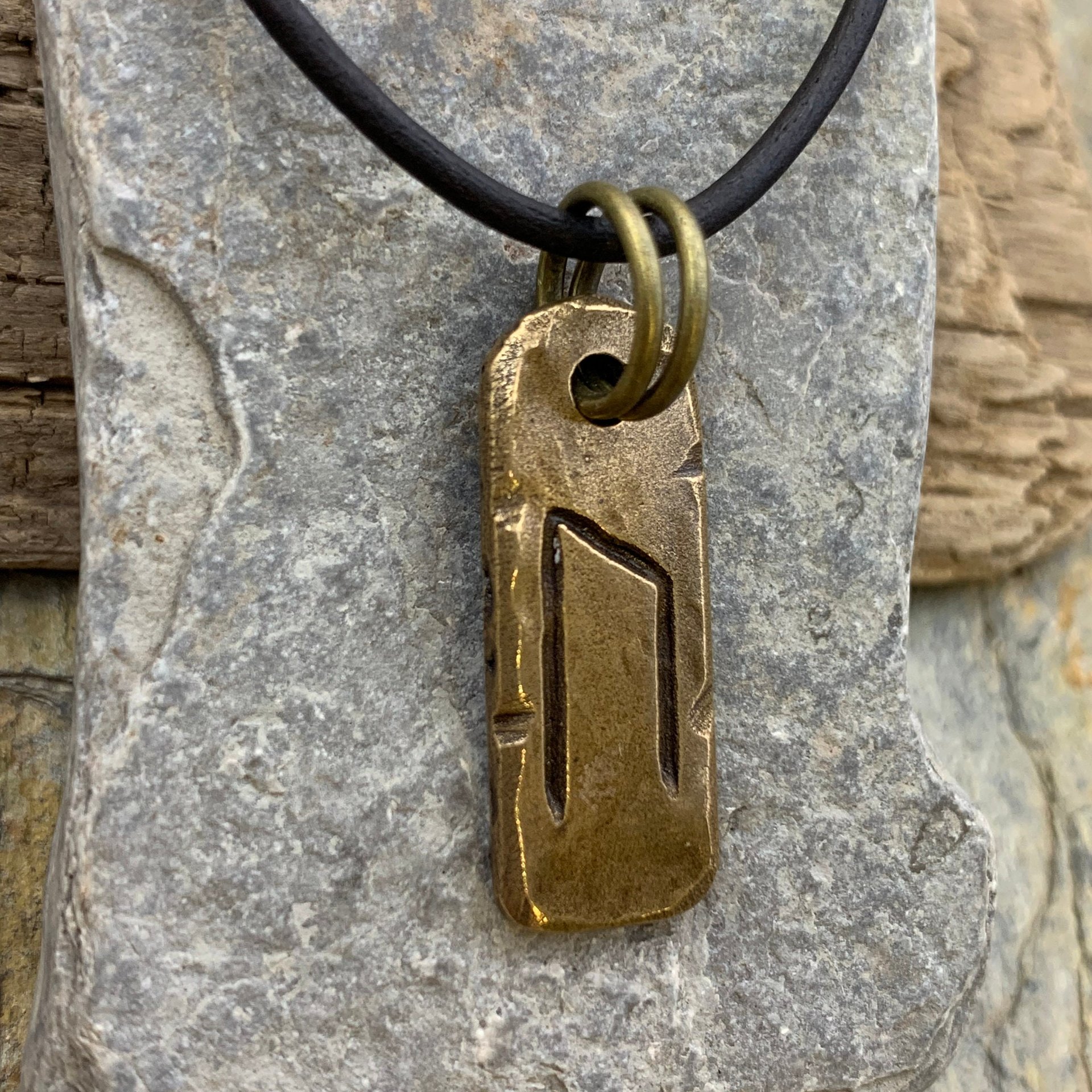 Uruz Rune, Bronze Charm, Men's Rune Jewelry, Rune Jewelry, Uruz Nordic Rune, Elder Futhark, Viking Jewelry, Soul Harbor Jewelry, Runes