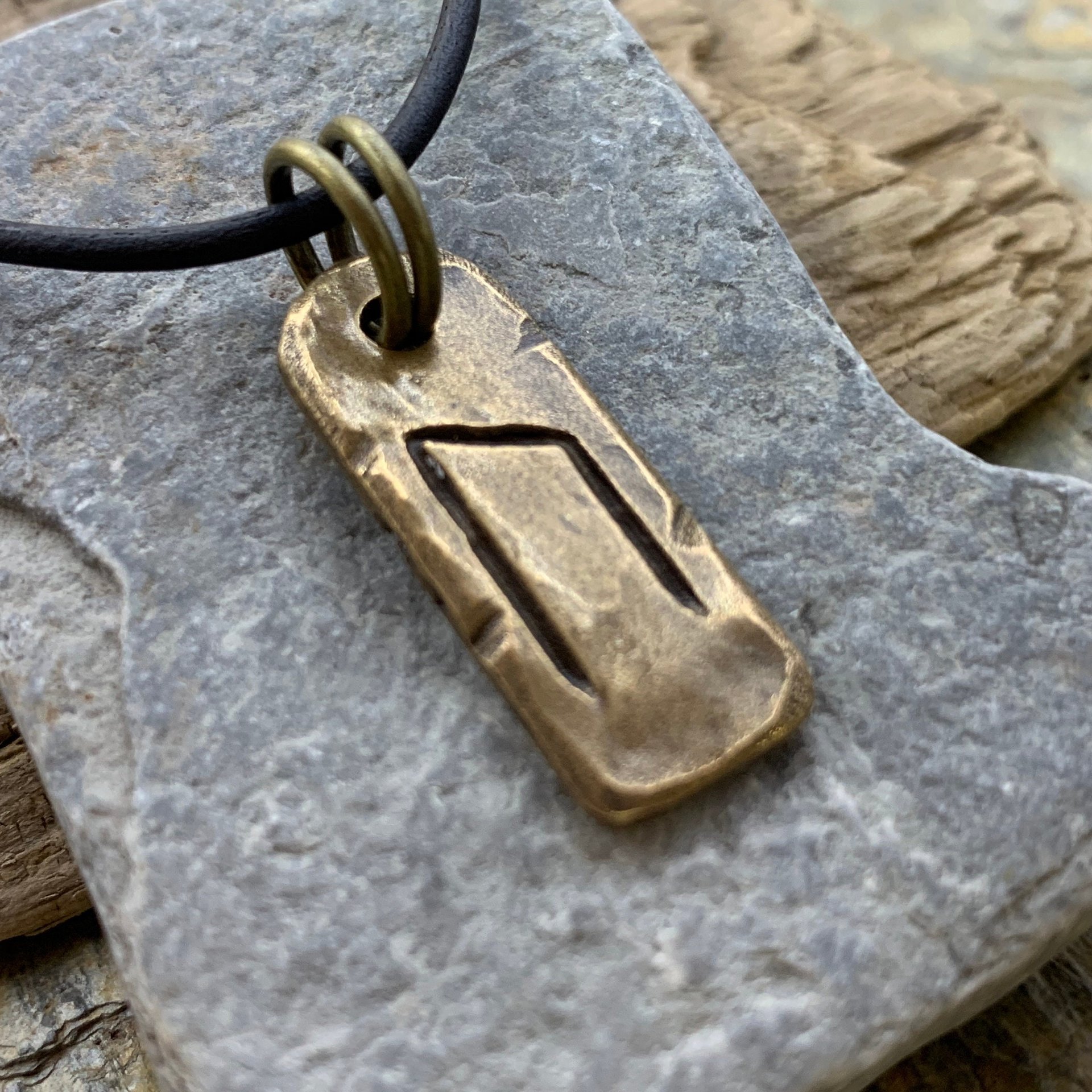 Uruz Rune, Bronze Charm, Men's Rune Jewelry, Rune Jewelry, Uruz Nordic Rune, Elder Futhark, Viking Jewelry, Soul Harbor Jewelry, Runes