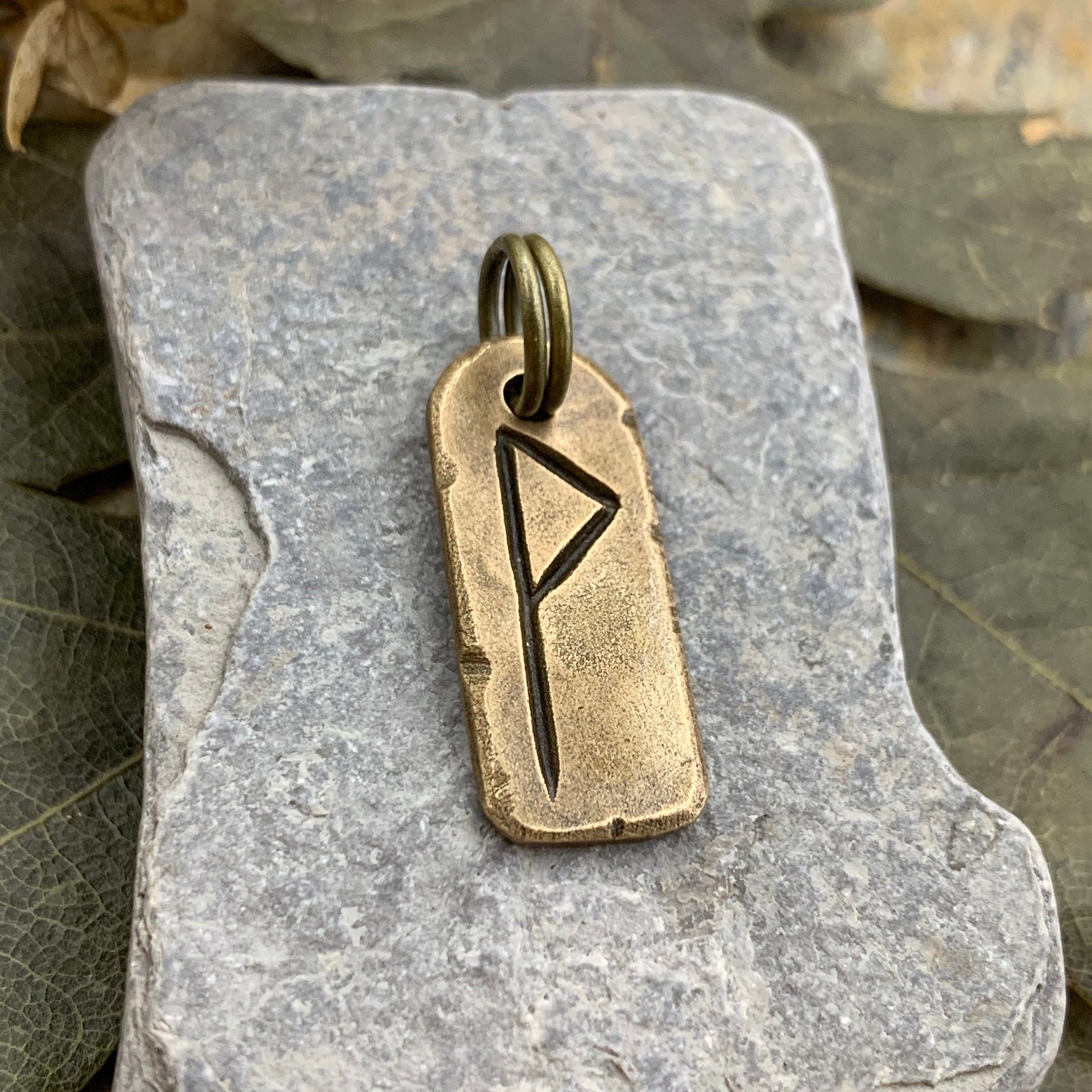 Wunjo Rune, Nordic Runes, Bronze Rune Pendant, Viking Runes, Rune Charms, Rune Jewelry, Nordic Jewelry, Elder Futhark, Viking Jewelry