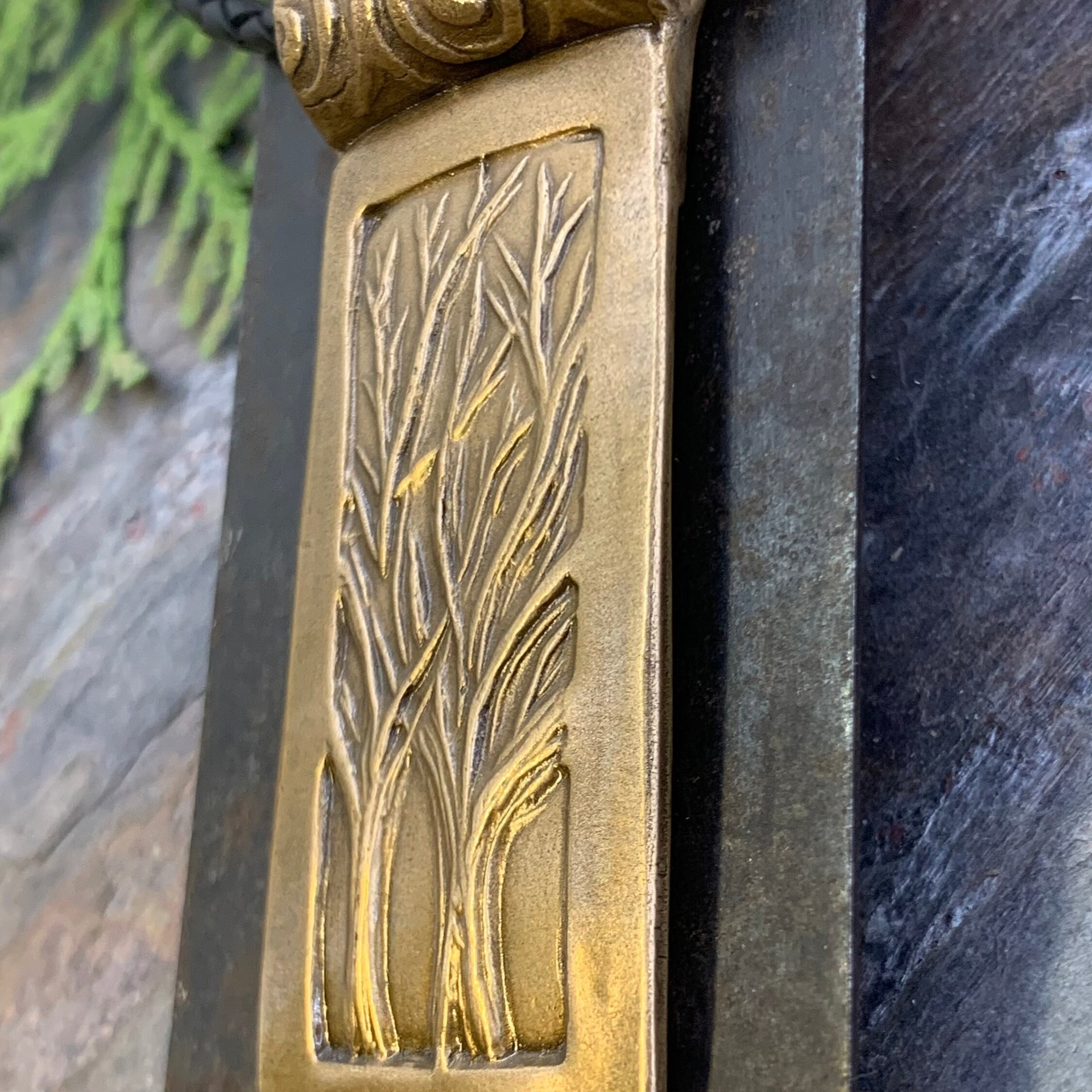 Two Trees Bronze Pendant, Celtic Tree of Life, Hand Carved, Irish Celtic Spirals, Intertwined, Handmade Art Jewelry, 8th Anniversary Gifts