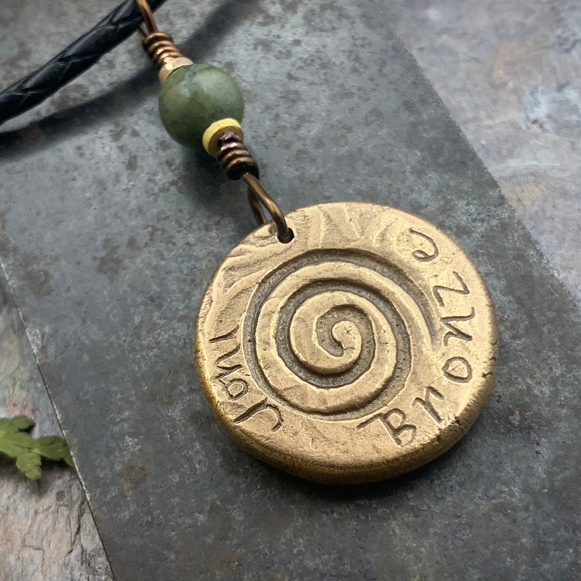 Celtic Love Knot, Bronze Trinity Charm, Connemara Marble, Wax Seal Charm, Irish Celtic Jewelry, St. Patrick's Day Gifts, Infinity, Eternity