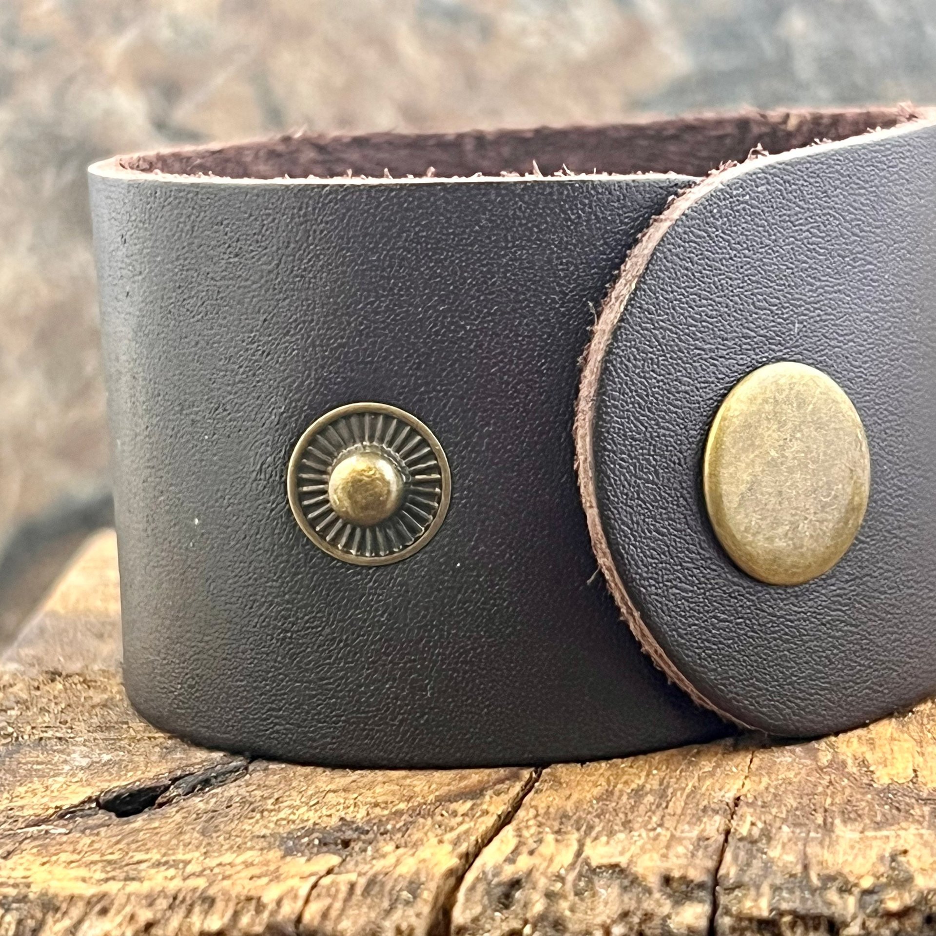 Tree of Life, Copper & Leather Cuff Bracelet, Unisex Jewelry, Hand Carved, Brown Leather Adjustable Cuff, Size 6.75-8, Earthy Rustic Jewelry