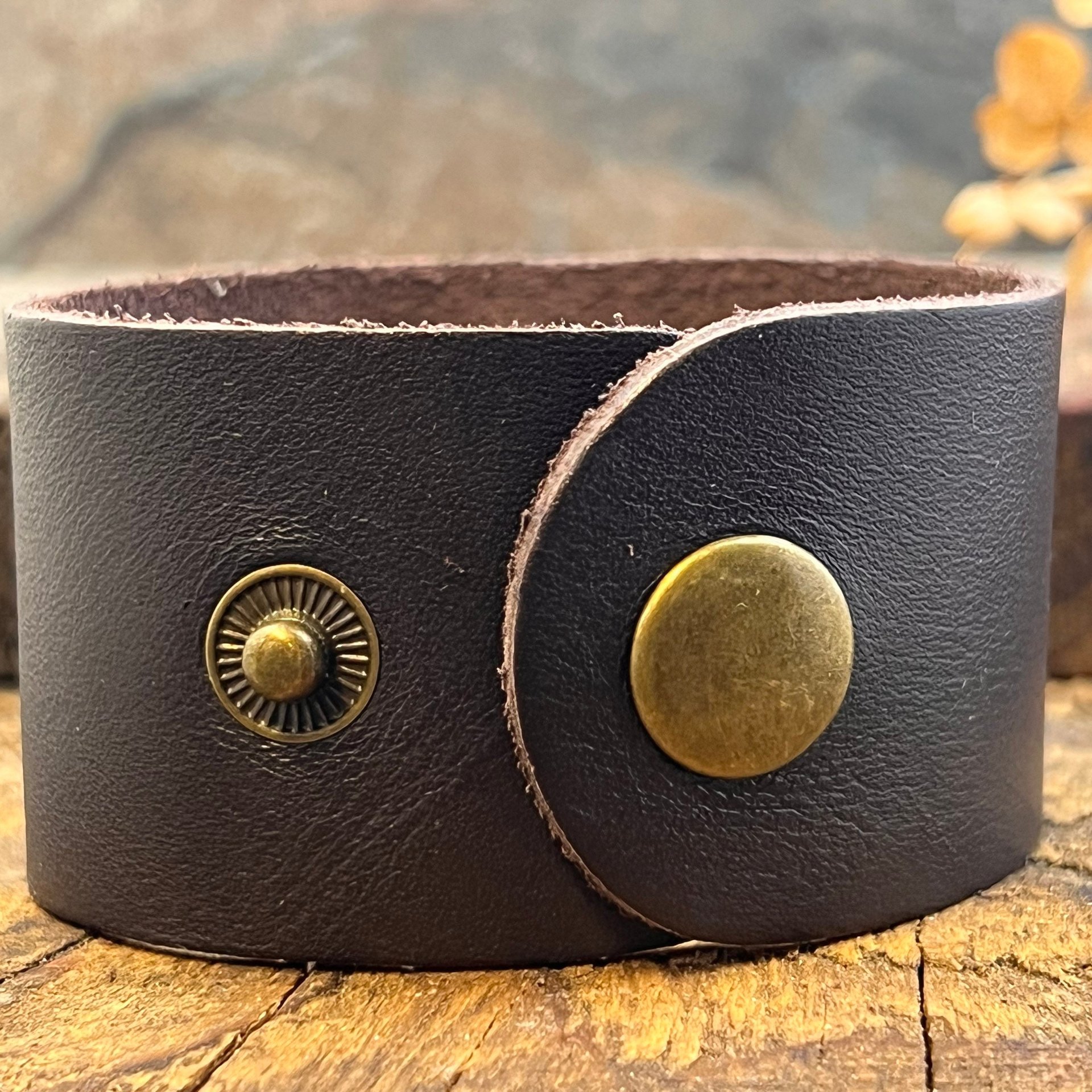 Tree of Life, Copper & Leather Cuff Bracelet, Unisex Jewelry, Hand Carved, Brown Leather Adjustable Cuff, Size 6.75-8, Earthy Rustic Jewelry