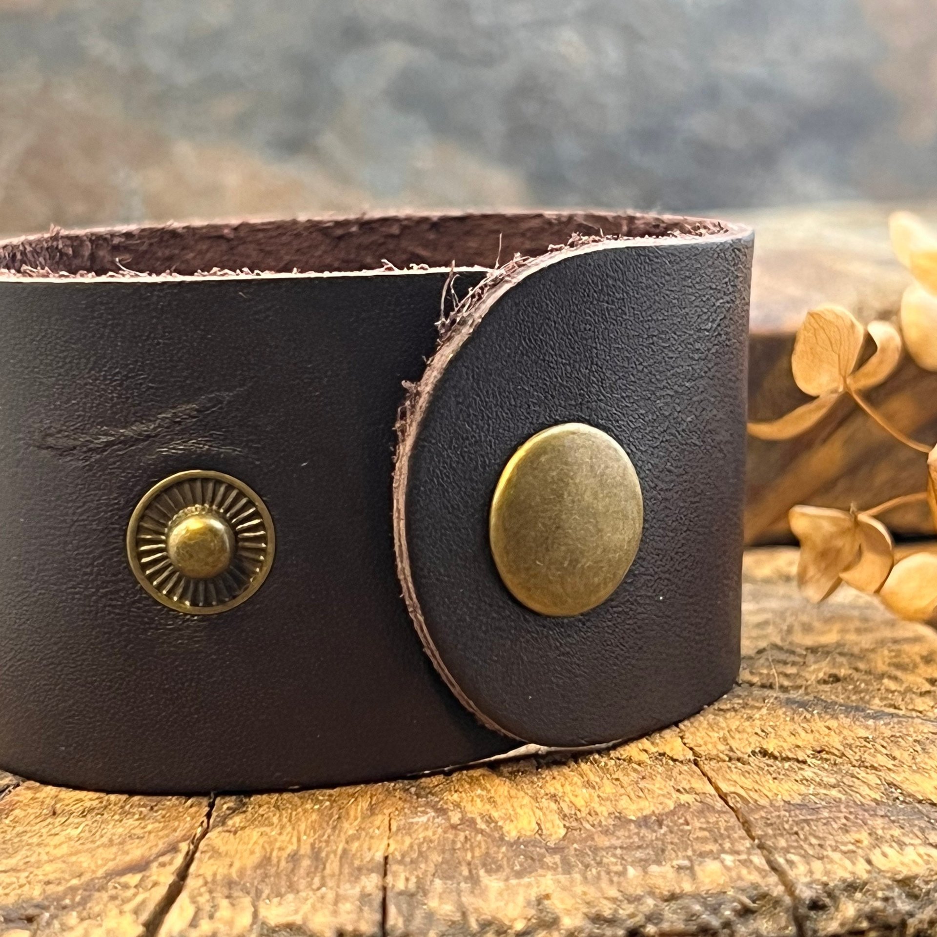 Tree of Life, Copper & Leather Cuff Bracelet, Unisex Jewelry, Hand Carved, Brown Leather Adjustable Cuff, Size 6.75-8, Earthy Rustic Jewelry