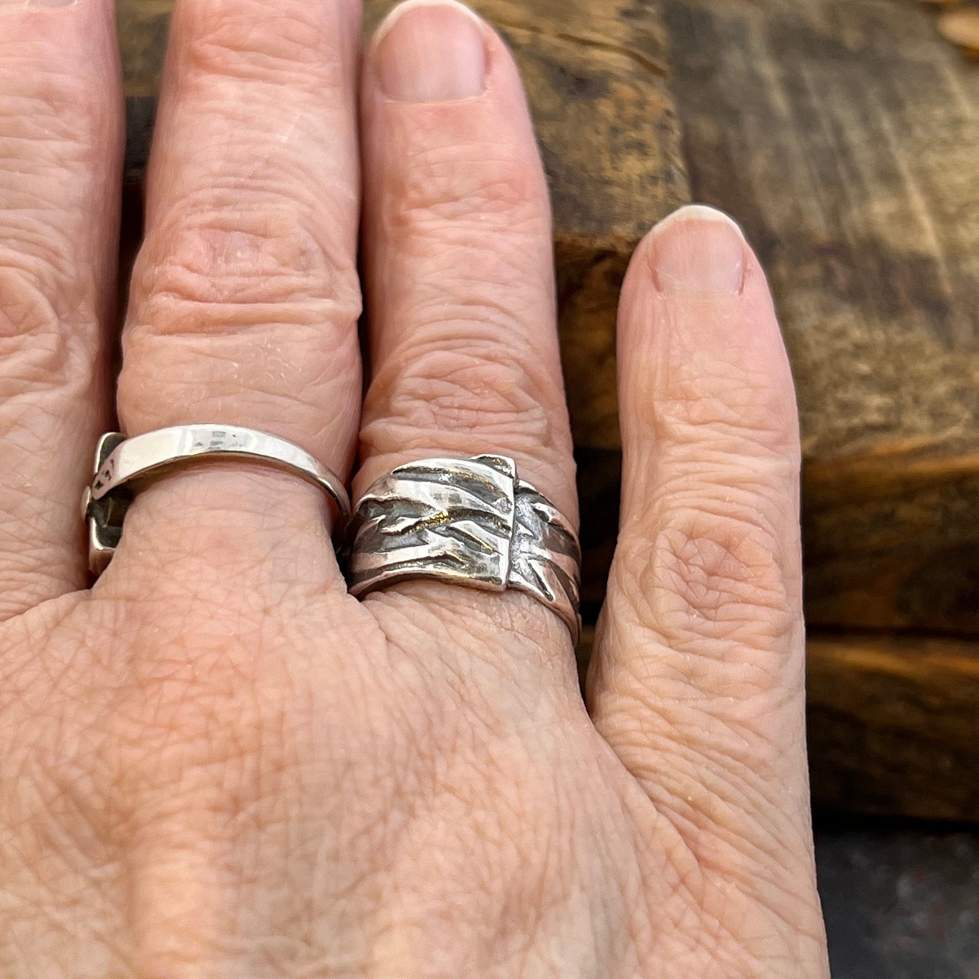 Silver Braid Ring, Sterling Silver 960, Wrap Ring, Braided Texture Ring, Wide Band Rings, Hand Crafted Art Jewelry, One of Kind Jewelry