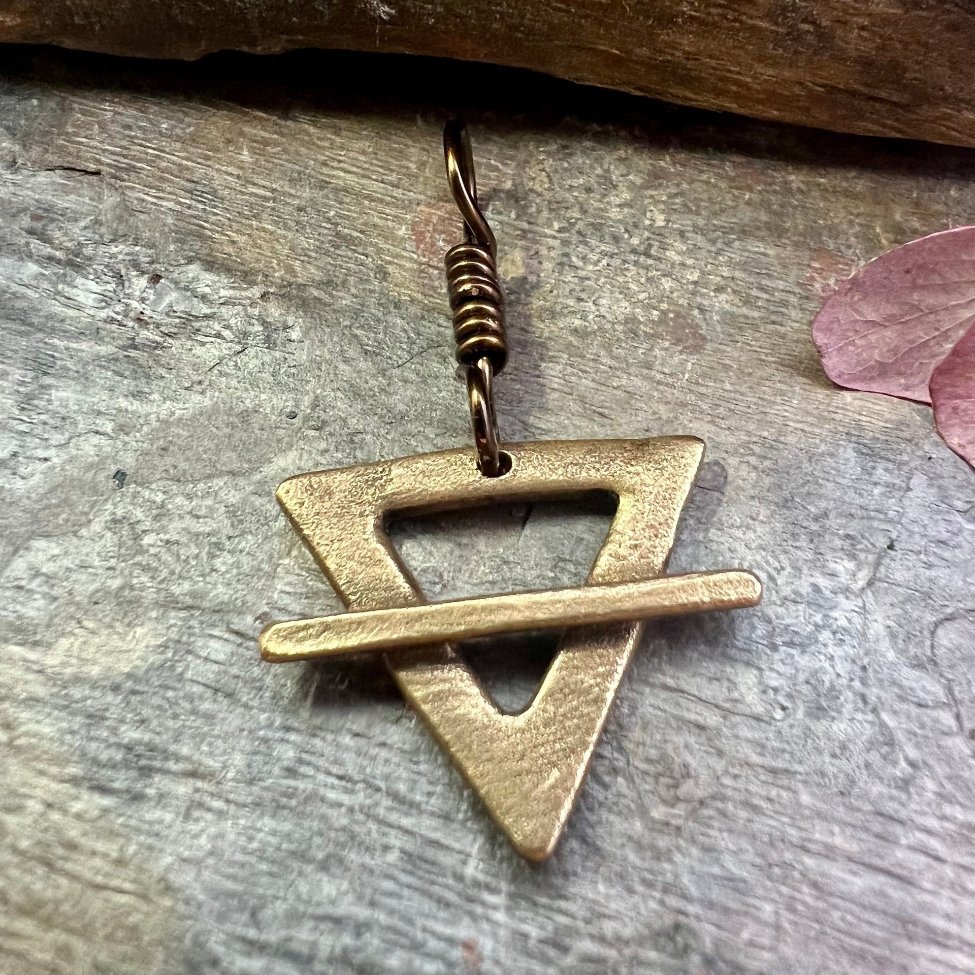 Earth Element, Bronze Elemental Signs, Pagan Gift, Astrological Signs, Taurus, Virgo, Capricorn, Winter, Elemental Symbols, Anniversary Gift