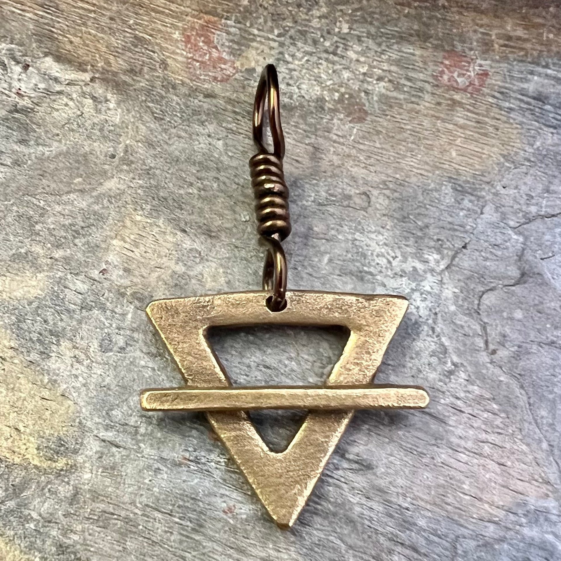 Earth Element, Bronze Elemental Signs, Pagan Gift, Astrological Signs, Taurus, Virgo, Capricorn, Winter, Elemental Symbols, Anniversary Gift