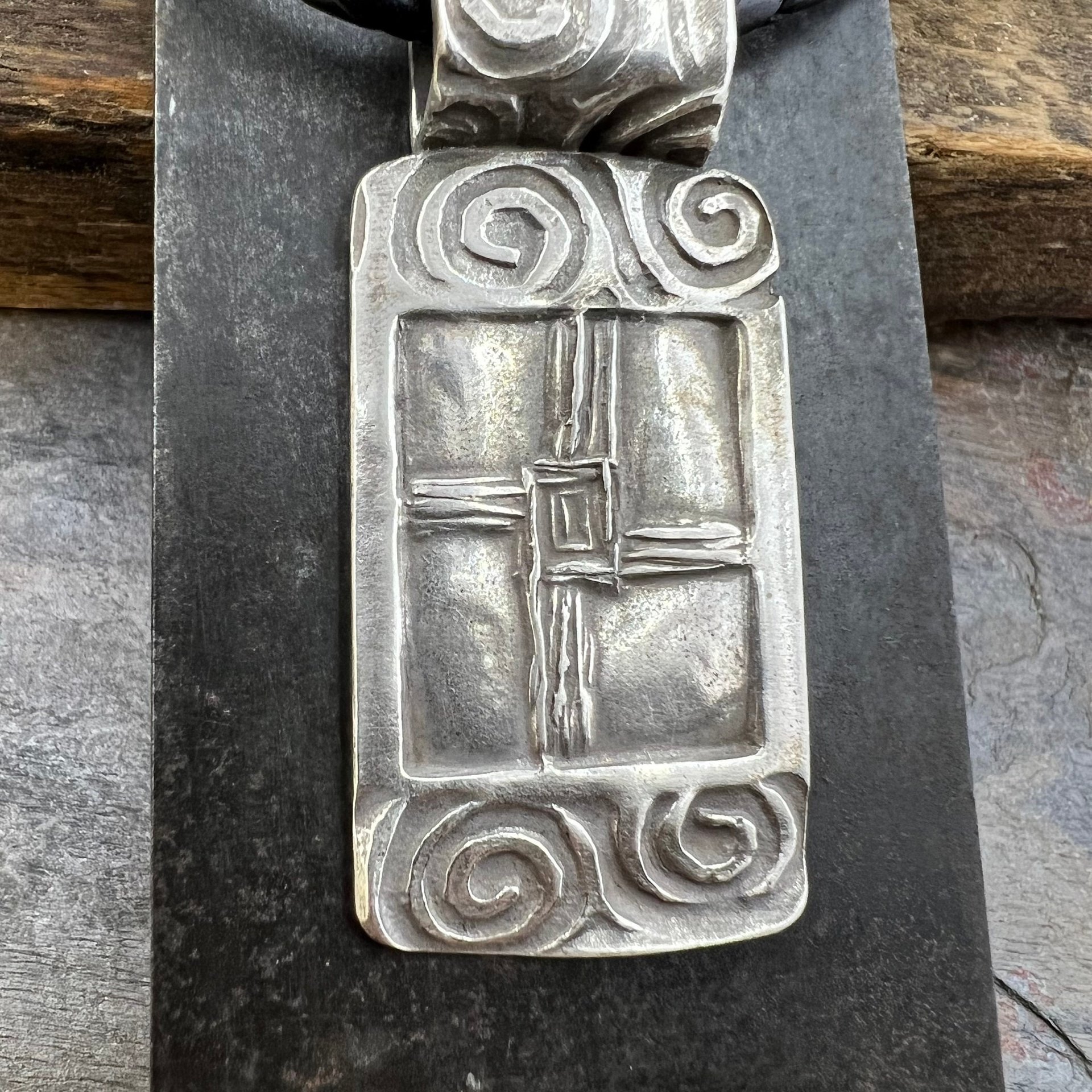 St. Brigid’s Cross, Sterling Silver Cross Necklace, Irish Celtic Jewelry, Pagan Celtic Witch, Celtic Spirals, Handmade Art Jewelry