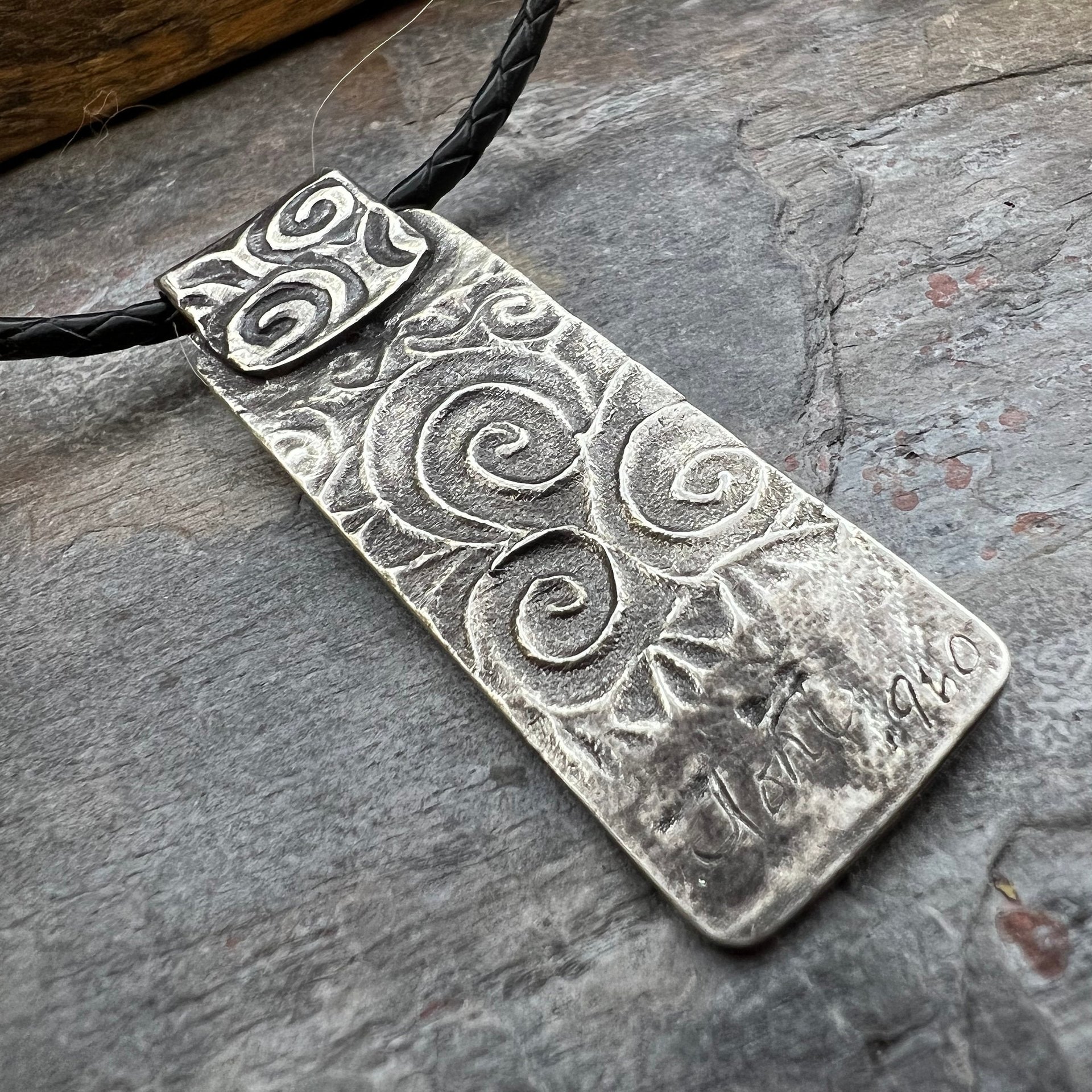 Oak Leaf Pendant, Sterling Silver, Sacred Celtic Trees, Irish Celtic Spirals, Druid Dryad, Pagan Earth, Crann Bethadh, Celtic Tree of Life