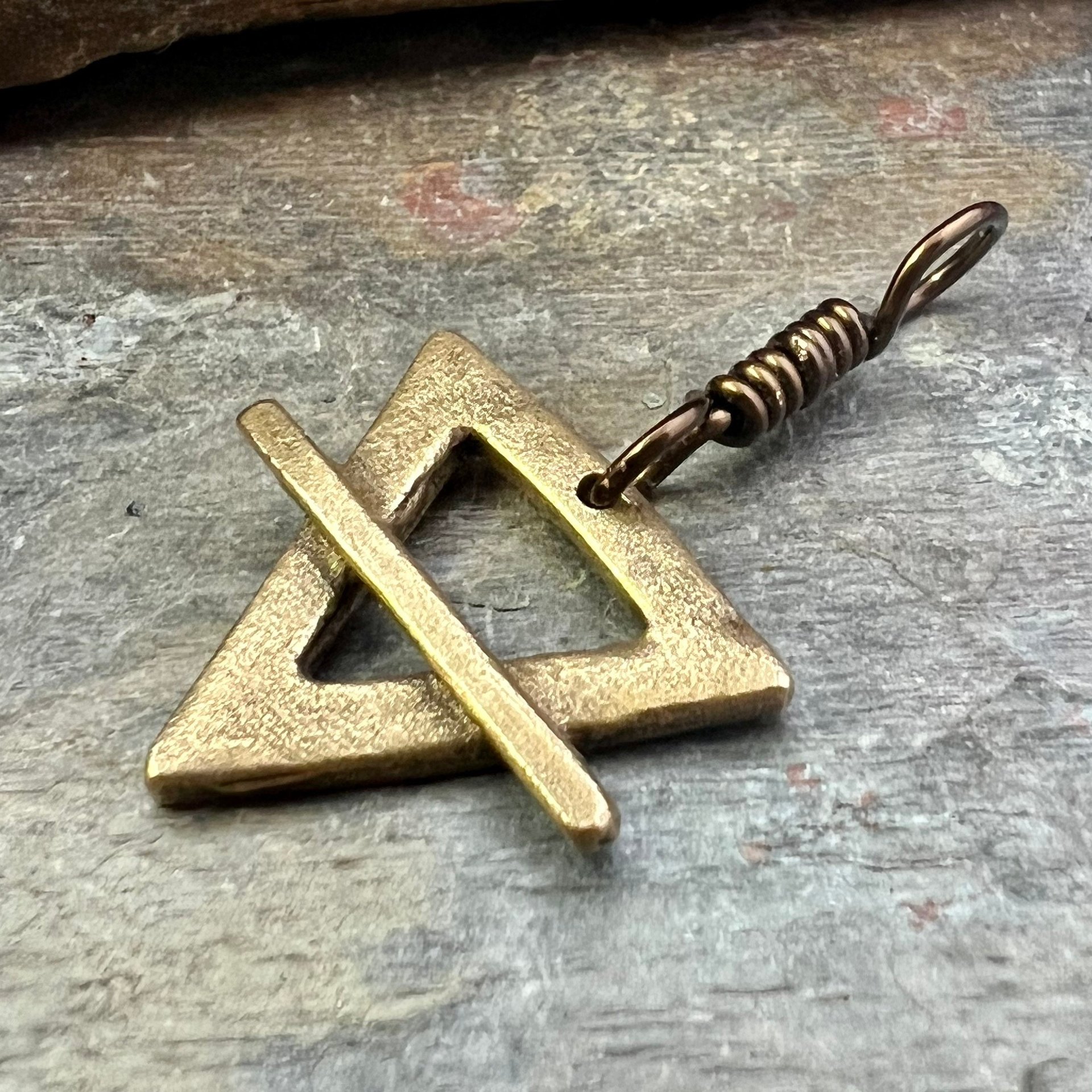 Earth Element, Bronze Elemental Signs, Pagan Gift, Astrological Signs, Taurus, Virgo, Capricorn, Winter, Elemental Symbols, Anniversary Gift