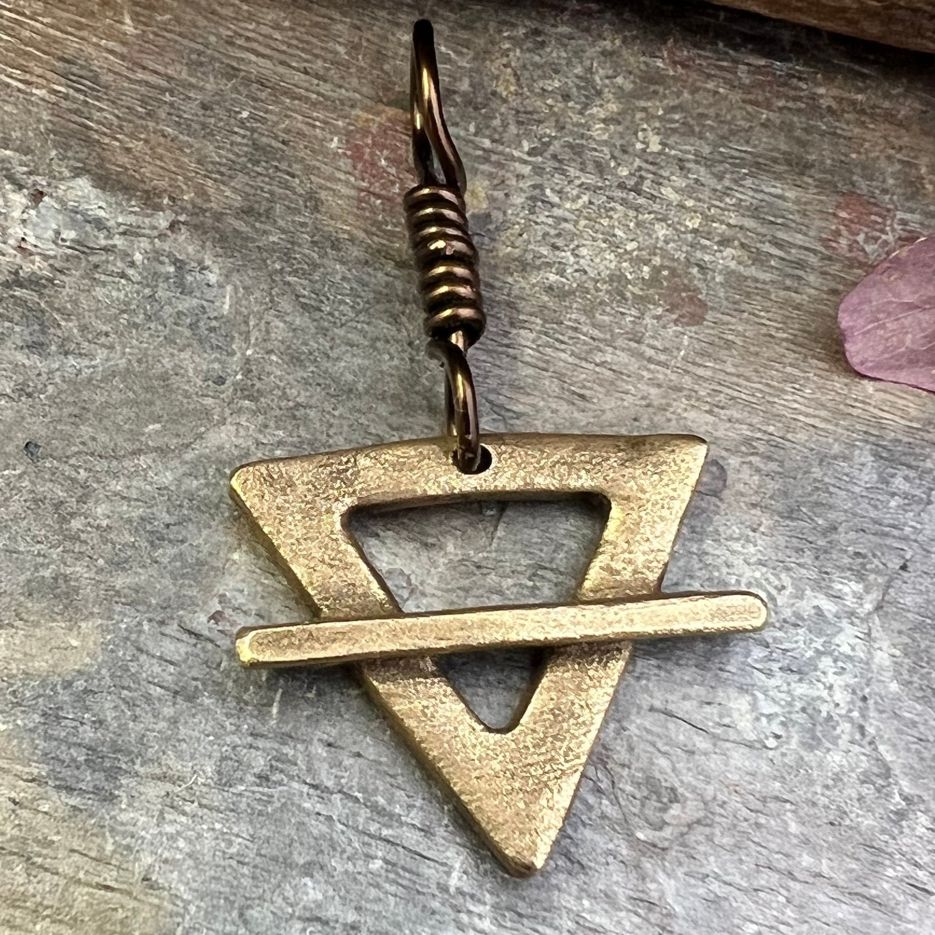 Earth Element, Bronze Elemental Signs, Pagan Gift, Astrological Signs, Taurus, Virgo, Capricorn, Winter, Elemental Symbols, Anniversary Gift