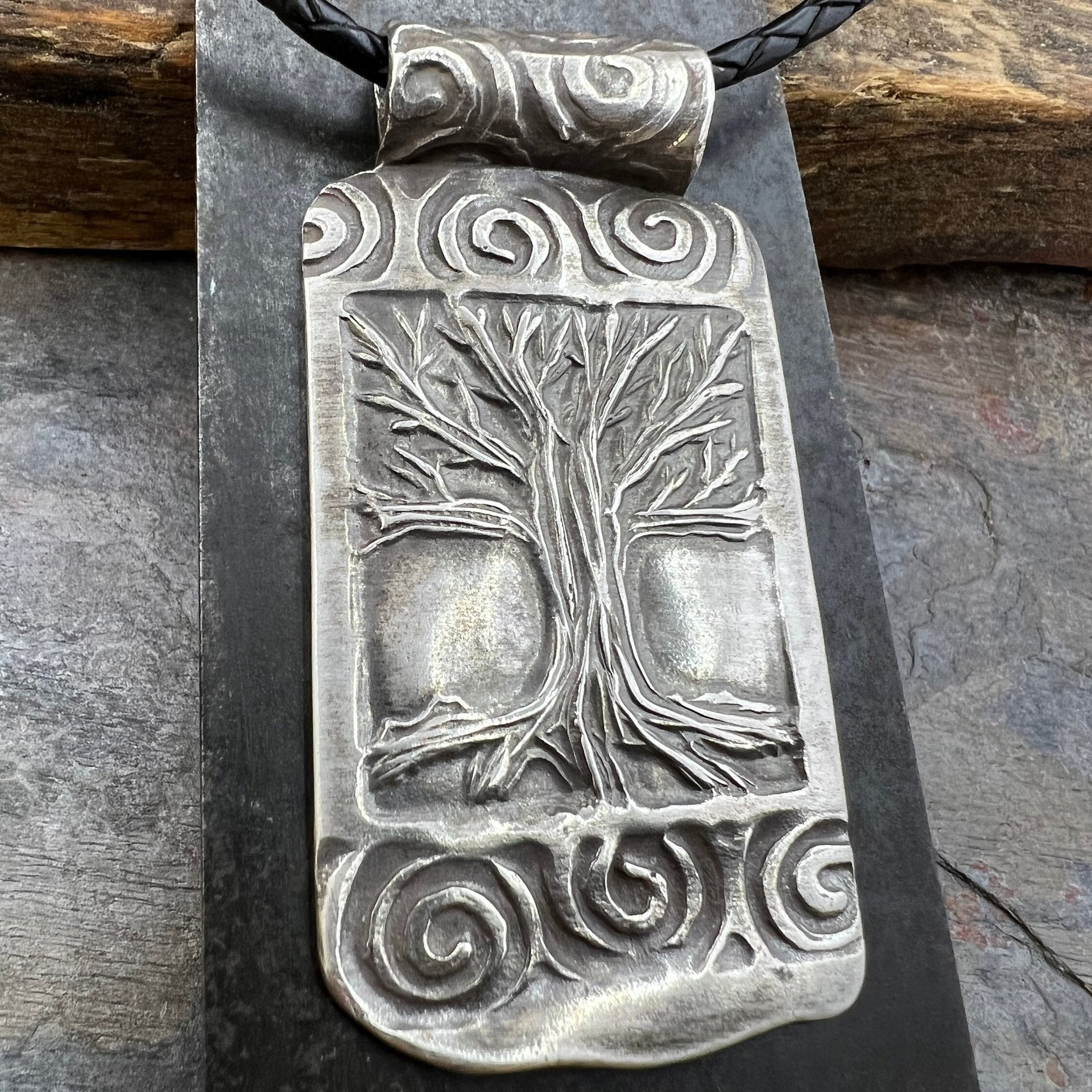 Tree of Life Pendant, Sterling Silver Tree Necklace, Irish Celtic Jewelry, Pagan Celtic Witch, Druid Sacred Trees, Celtic Spirals, Handmade