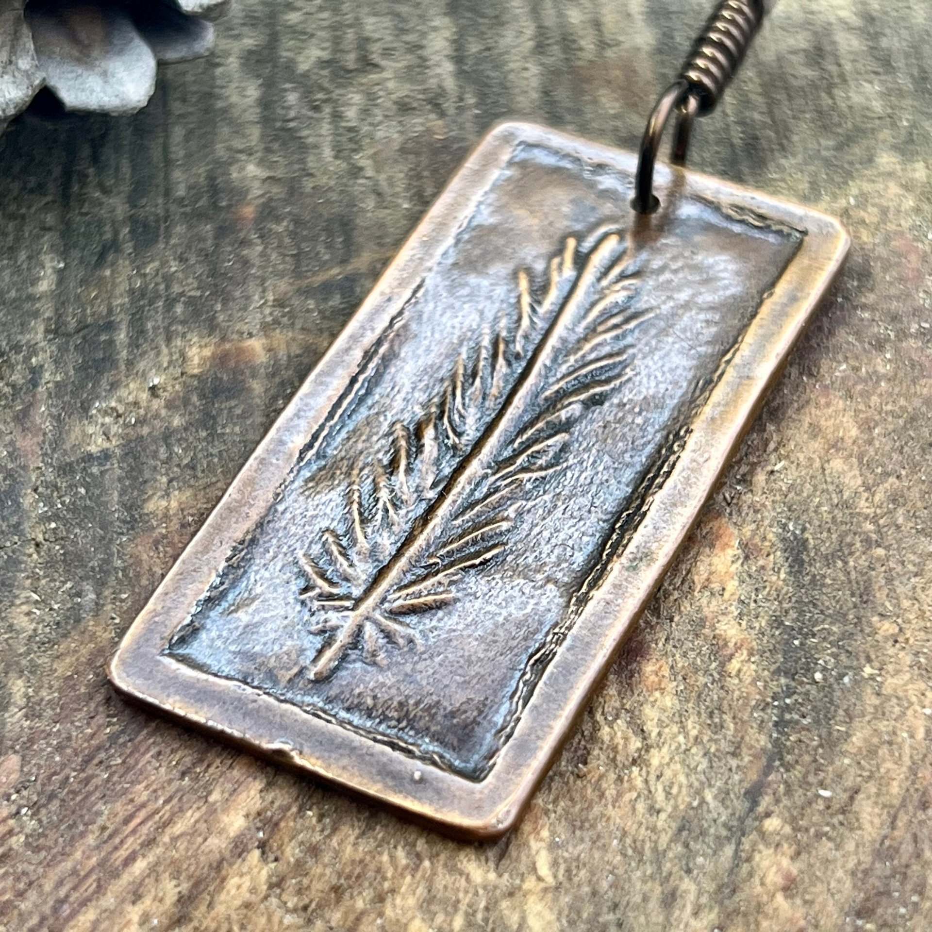 Feather Pendant, Copper Necklace, Single Feather, Irish Celtic Spirals, Men Women Jewelry, Earthy Rustic, Talisman, Fly Flight, Freedom