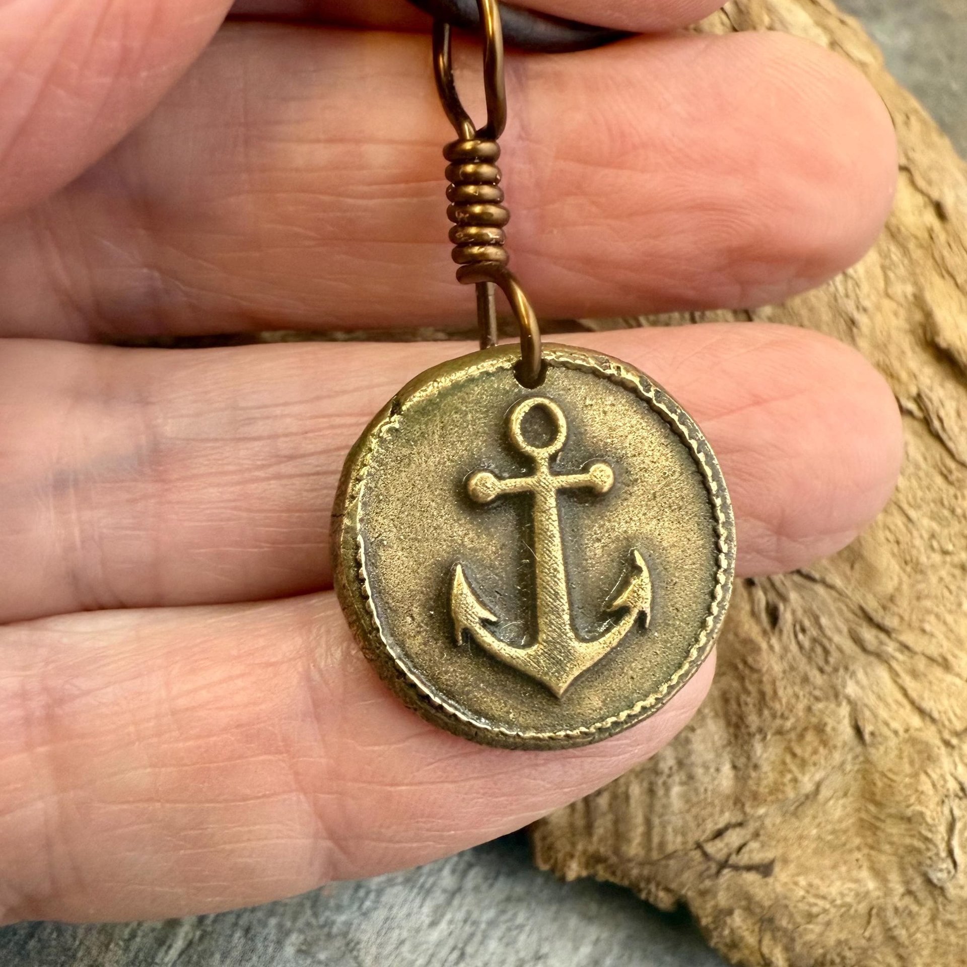 Anchor Bronze Charm, Door County WI, Nautical Sailing, Protection Guidance Talisman, Lake Michigan, Journey, Maritime Jewelry, Eco Friendly