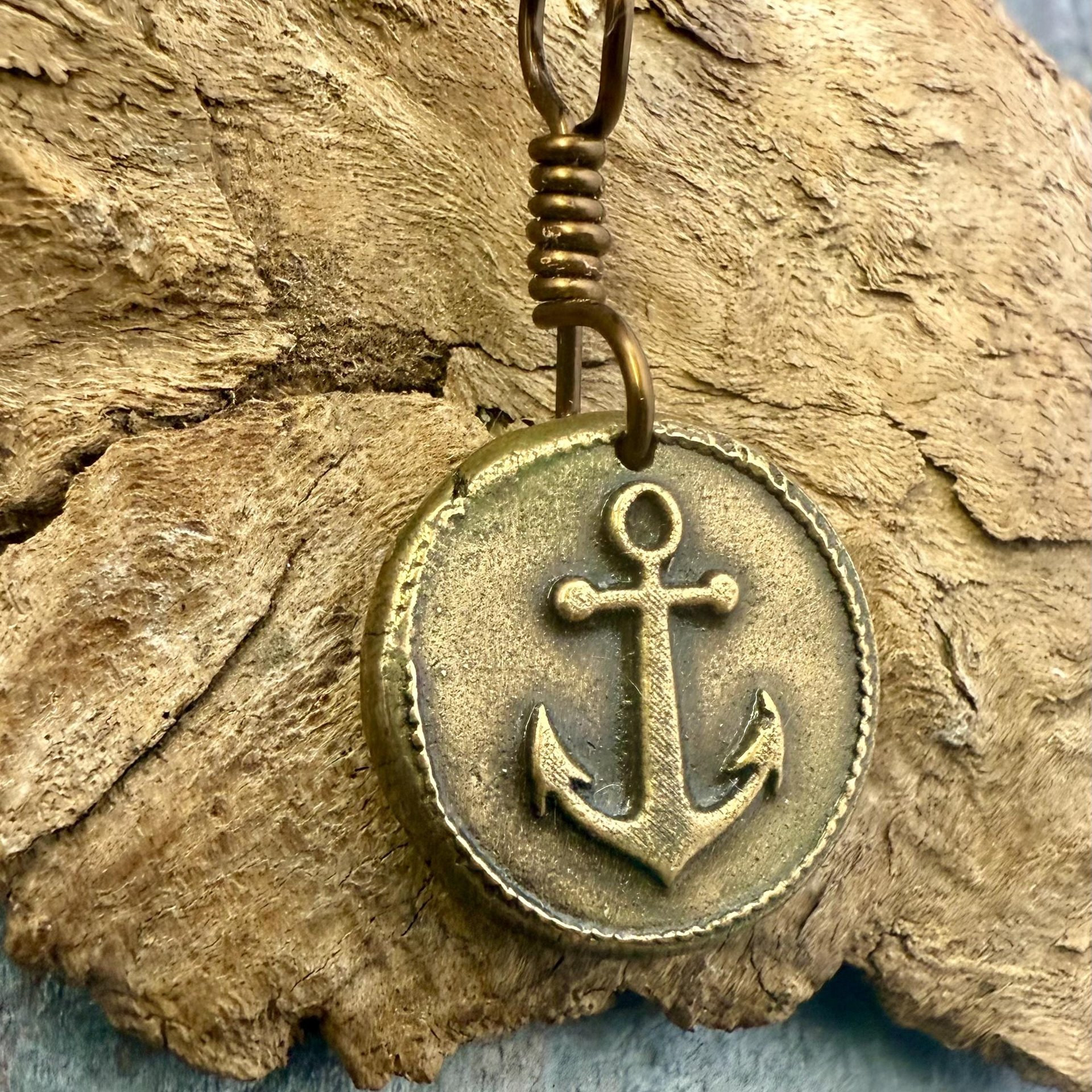 Anchor Bronze Charm, Door County WI, Nautical Sailing, Protection Guidance Talisman, Lake Michigan, Journey, Maritime Jewelry, Eco Friendly