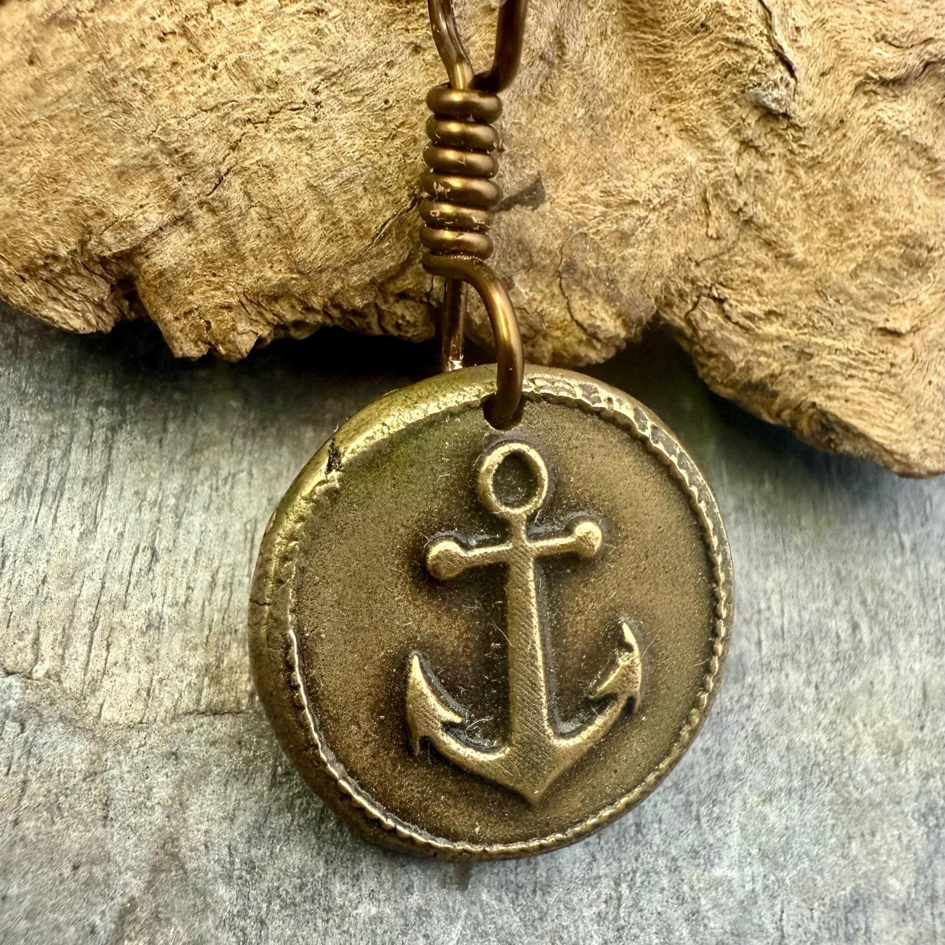 Anchor Bronze Charm, Door County WI, Nautical Sailing, Protection Guidance Talisman, Lake Michigan, Journey, Maritime Jewelry, Eco Friendly