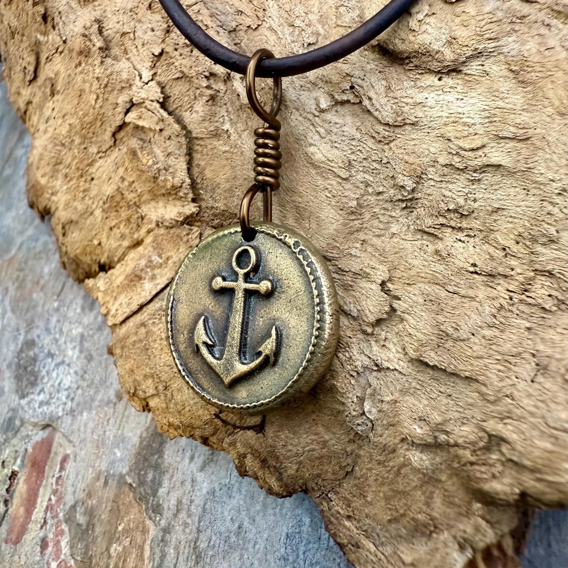 Anchor Bronze Charm, Door County WI, Nautical Sailing, Protection Guidance Talisman, Lake Michigan, Journey, Maritime Jewelry, Eco Friendly