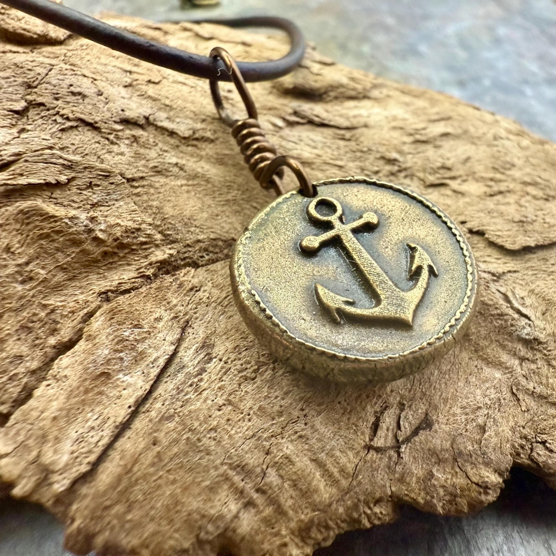 Anchor Bronze Charm, Door County WI, Nautical Sailing, Protection Guidance Talisman, Lake Michigan, Journey, Maritime Jewelry, Eco Friendly