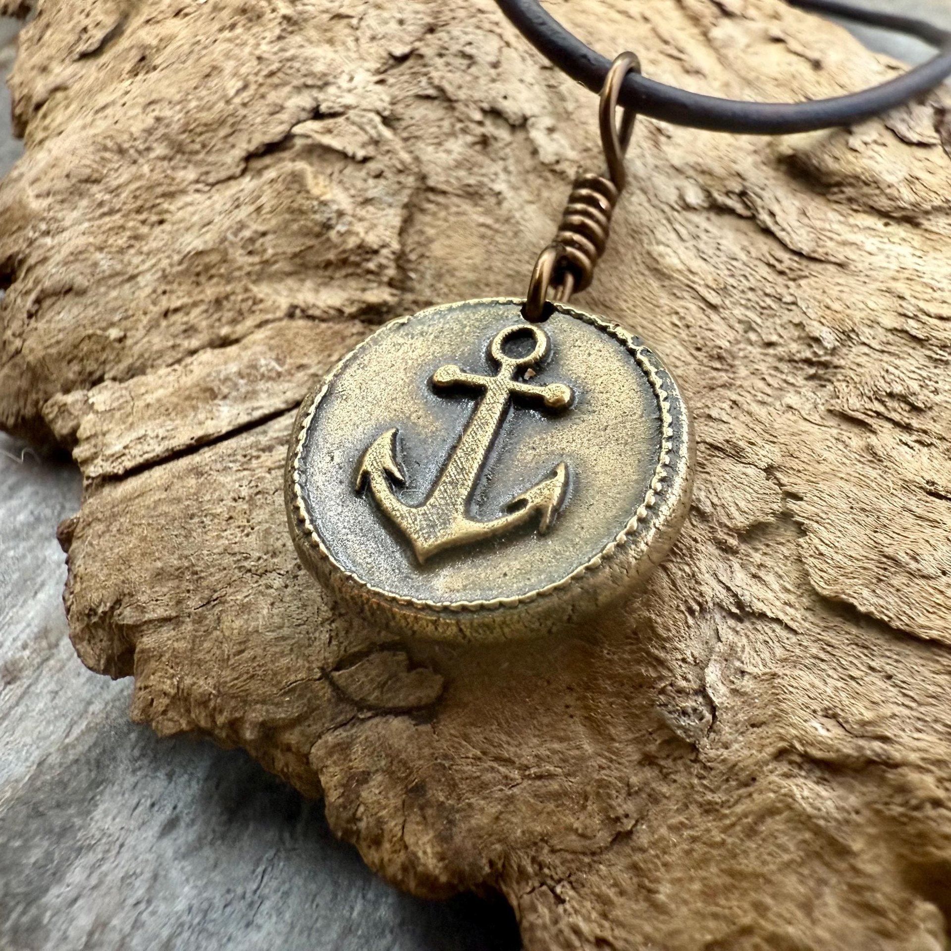 Anchor Bronze Charm, Door County WI, Nautical Sailing, Protection Guidance Talisman, Lake Michigan, Journey, Maritime Jewelry, Eco Friendly