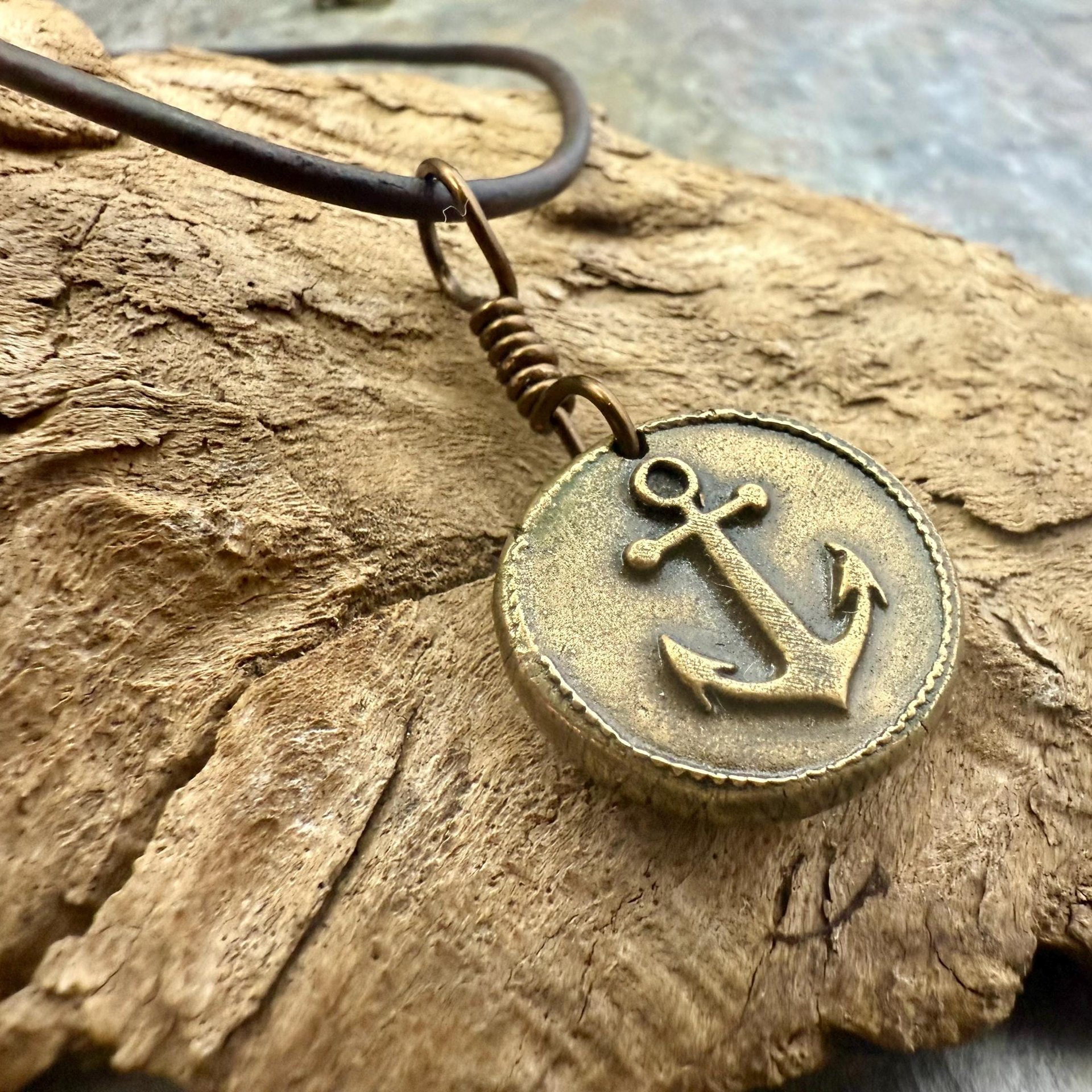 Anchor Bronze Charm, Door County WI, Nautical Sailing, Protection Guidance Talisman, Lake Michigan, Journey, Maritime Jewelry, Eco Friendly