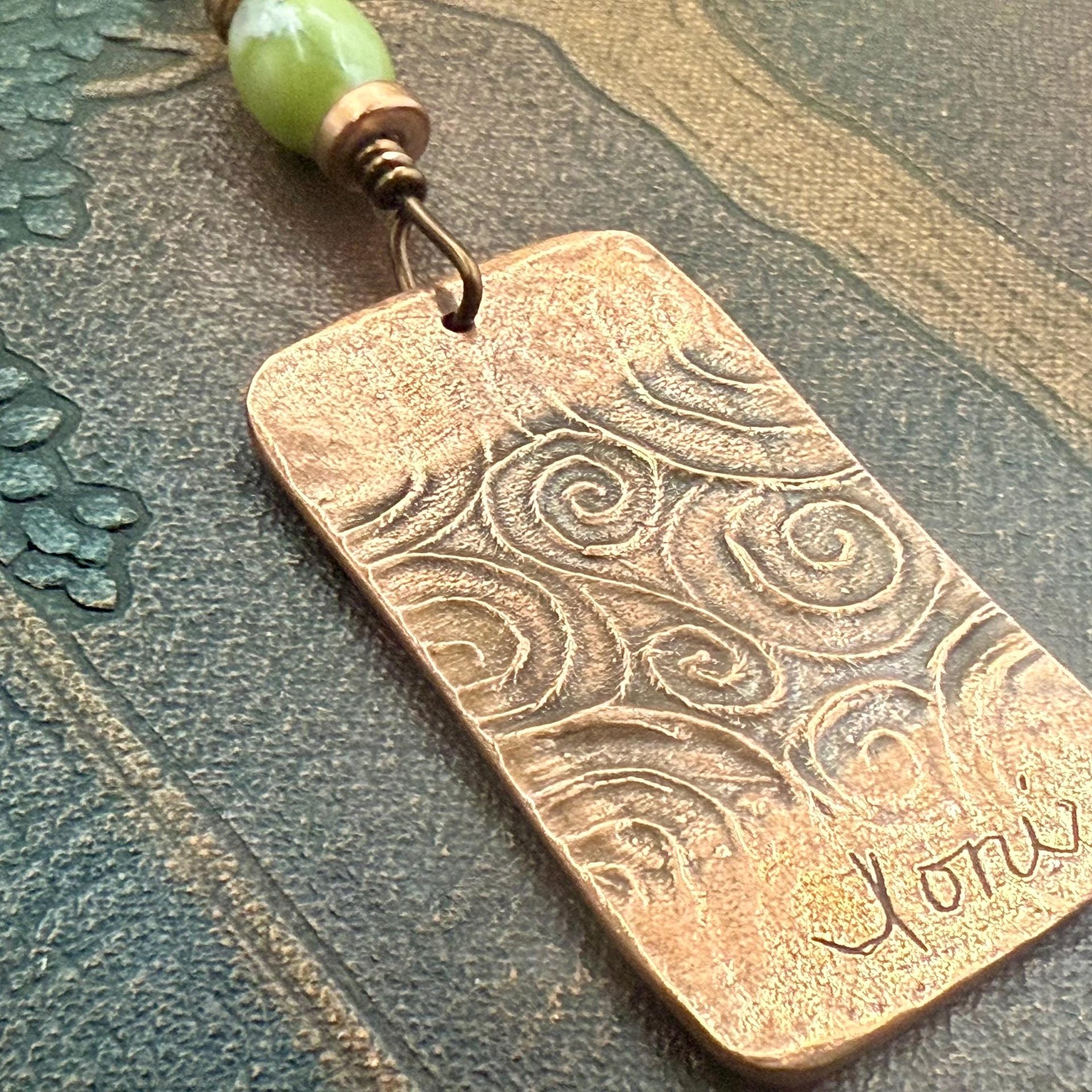 Saint Brigid's Cross, Copper & Connemara Marble Pendant, Irish Celtic Jewelry, Brigit Bridget, St Brigid of Kildare, Irish Cross, Imbolc