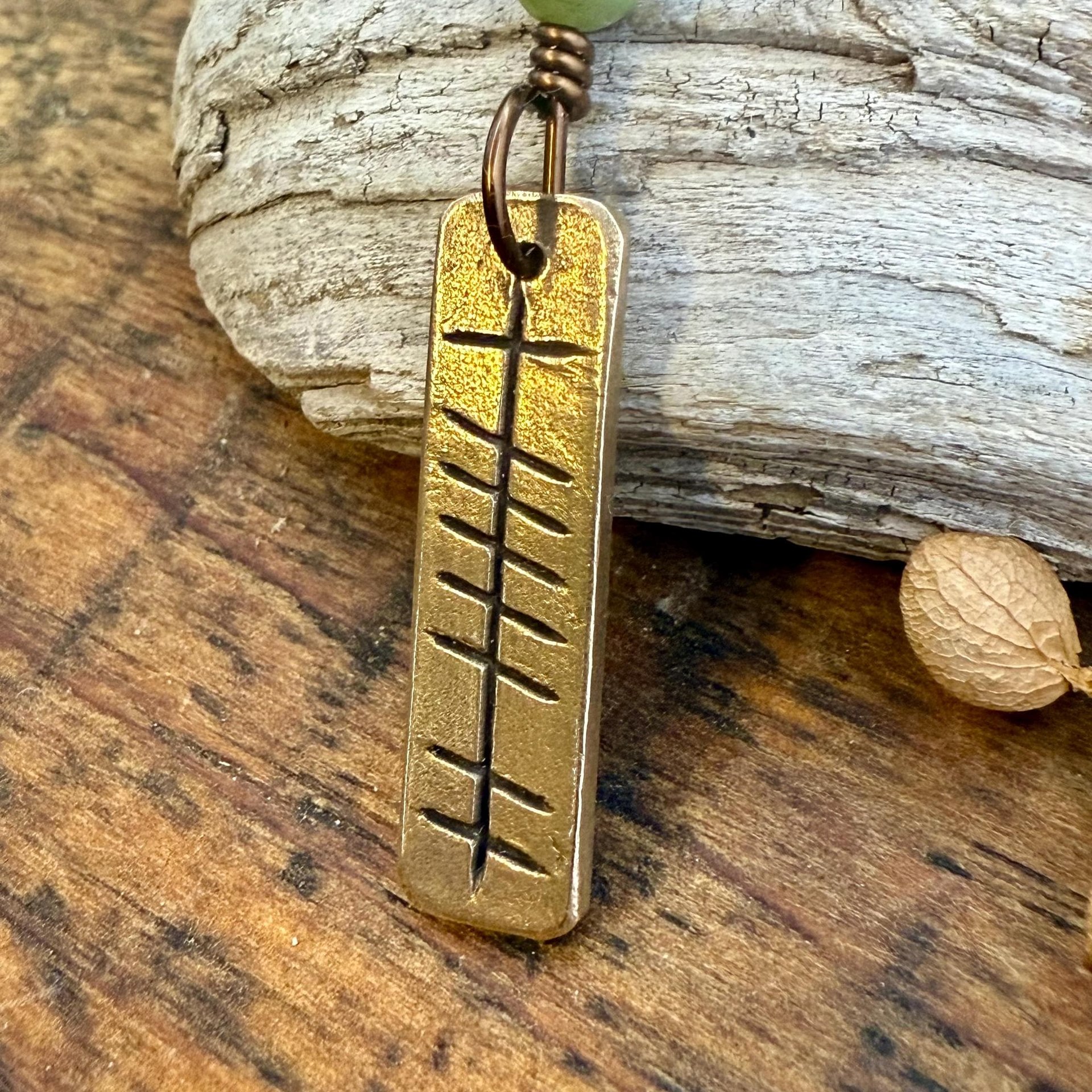 Love Ogham Bronze Charm, Grá Irish Love, Irish Gaelic, 8th Wedding Anniversary, Irish Celtic Jewelry, Celtic Witch, Pagan Love, Hand Carved