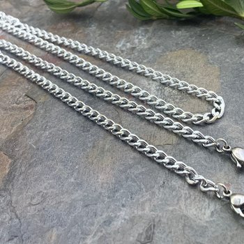 Face Mask Chain, Unisex Mask Holder, Chain Mask Necklace, Mask Keeper for Men, Women, Face Mask Lanyard, Silver Chain for Mask, Mask Safe