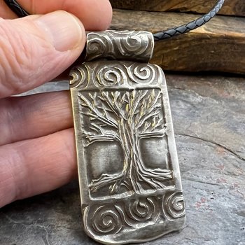 Tree of Life Pendant, Sterling Silver Tree Necklace, Irish Celtic Jewelry, Pagan Celtic Witch, Druid Sacred Trees, Celtic Spirals, Handmade