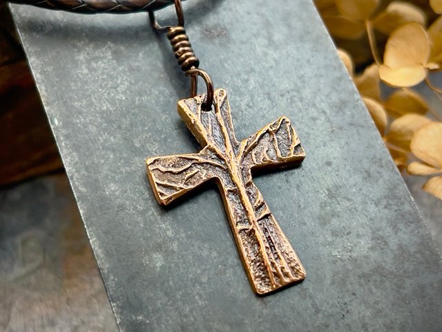 Tree Cross Pendant, Copper Cross Jewelry, Irish Celtic Tree of Life, Tree Branches, Crosses for Men Women, 7th Anniversary, Druid Dryad