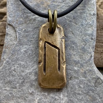 Uruz Rune, Bronze Charm, Men's Rune Jewelry, Rune Jewelry, Uruz Nordic Rune, Elder Futhark, Viking Jewelry, Soul Harbor Jewelry, Runes