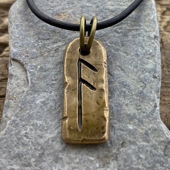 Ansuz Rune, Bronze Rune Pendant, Viking Jewelry, Viking Runes, Men's Rune Jewelry, Rune Jewelry, Nordic Jewelry, Elder Futhark, Nordic Ansuz